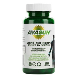 Suplemento para Articulaciones ASU 300 mg AvaSun – Extracto de Aguacate y Soya, Apoyo al Cartílago y Movilidad, Con Respaldo Clínico, De Origen Vegetal, Sin OGM, Sin Gluten, 60 Cápsulas (2 Meses)