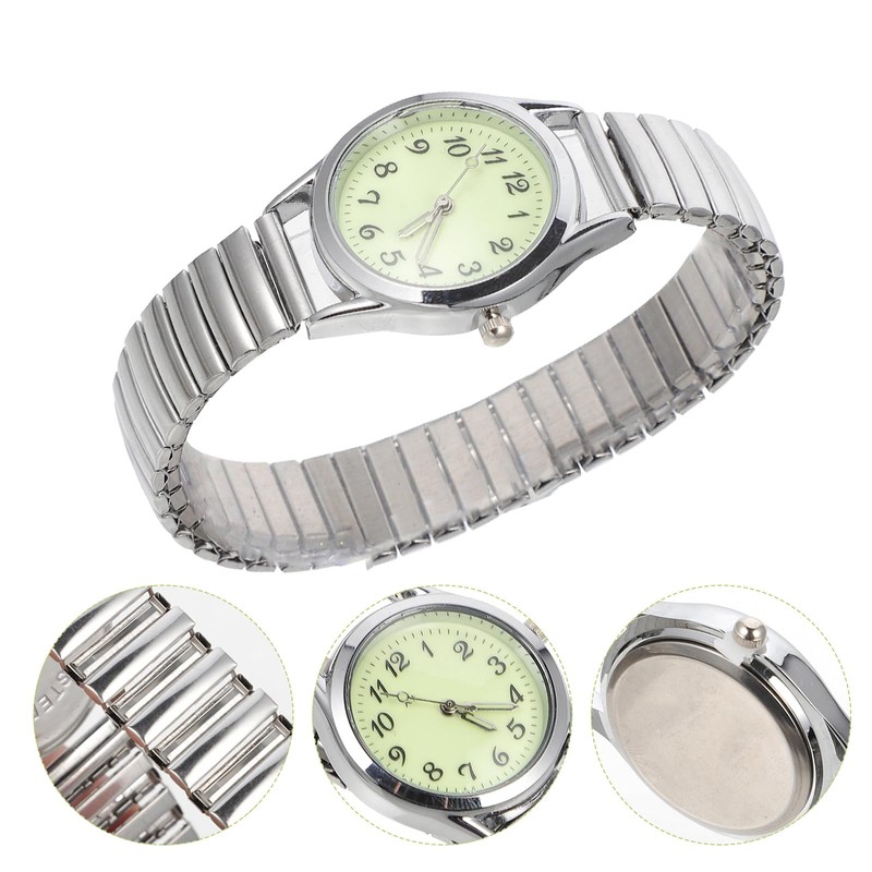 COLLBATH Elderly Casual Digital Watch Stretch Band Light Comfortable for