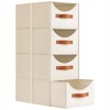 Homsorout Stackable Storage Drawers - Collapsible Storage Bins with Drawers,