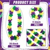 DECYOOL 48Pcs Mardi Gras Leis Bulk Set for Party Favors