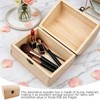 Unfinished Wooden Box with Hinged Lid for DIY Craft Storage