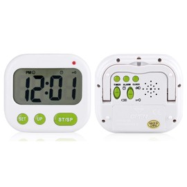 Eujgoov Musik/Vibration Digital LCD, Batteriebetriebener Wecker Vibration Vibrationswecker Wecker Elektronischer Küchentimer mit Hintergrundbeleuchtung