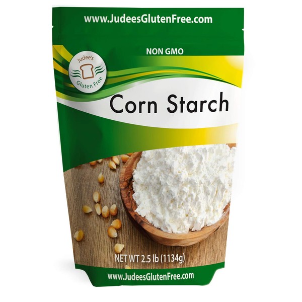 Judee's Gluten Free Corn Starch (2.5 lbs) Non-GMO, Made in USA, Thickener For Sauces, Soup, Gravy, Highest Quality, USP & Food Grade