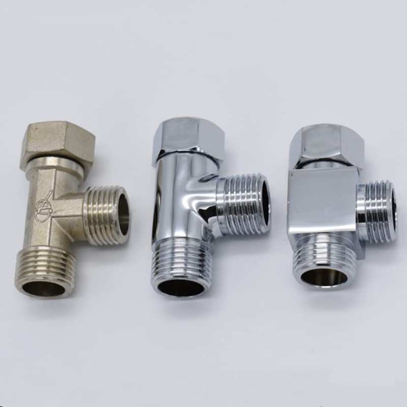 Toilet Diverter Valve Brass T Shape Adapter Connector, G1/2" Hose
