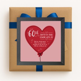 NOT JUST A PRINT 60th Birthday Gift – Framed Keepsake Print for 60 Year Old Man or Woman, Mum, Dad, Friend, Aunt, Uncle – Thoughtful Sixtieth Birthday Sign Decoration