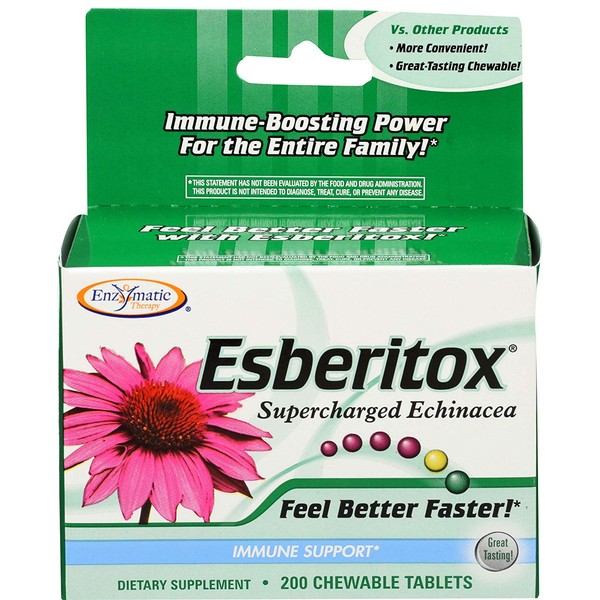 Enzymatic Therapy - Esberitox Superchrgd Echinacea 200 chew (Pack of 2)