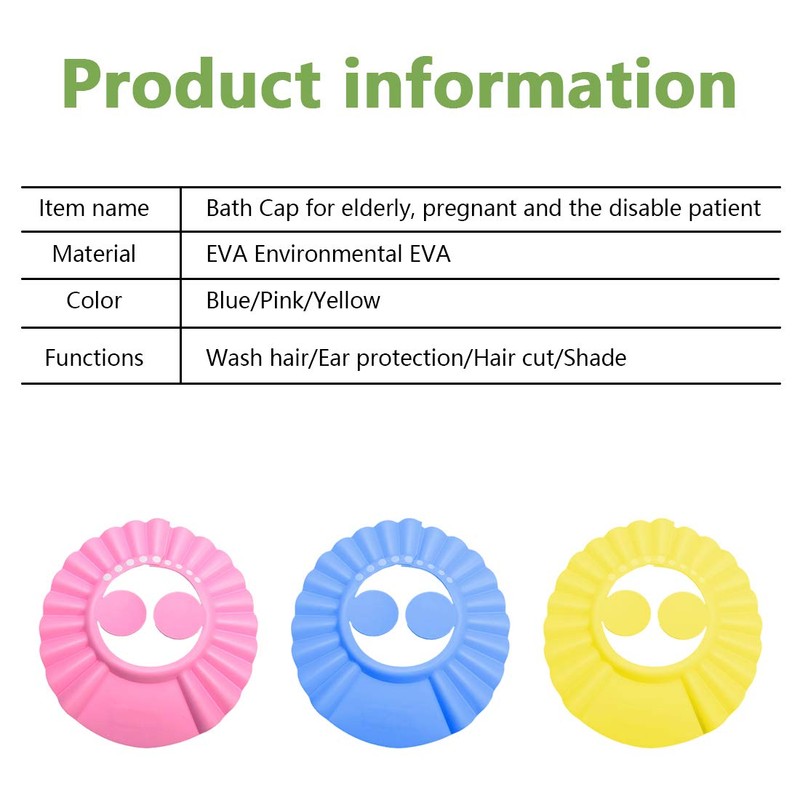 Kangwell Shower Cap Bathing Cap | with Earshield Soft Adjustable