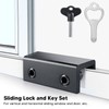 Sliding Door Lock, Stable Structure Horizontal Sliding Lock 6 Sets