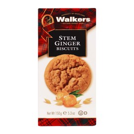 Walker's Shortbread Stem Ginger Cookies, Scottish Style Cookies, 5.3 Oz Box