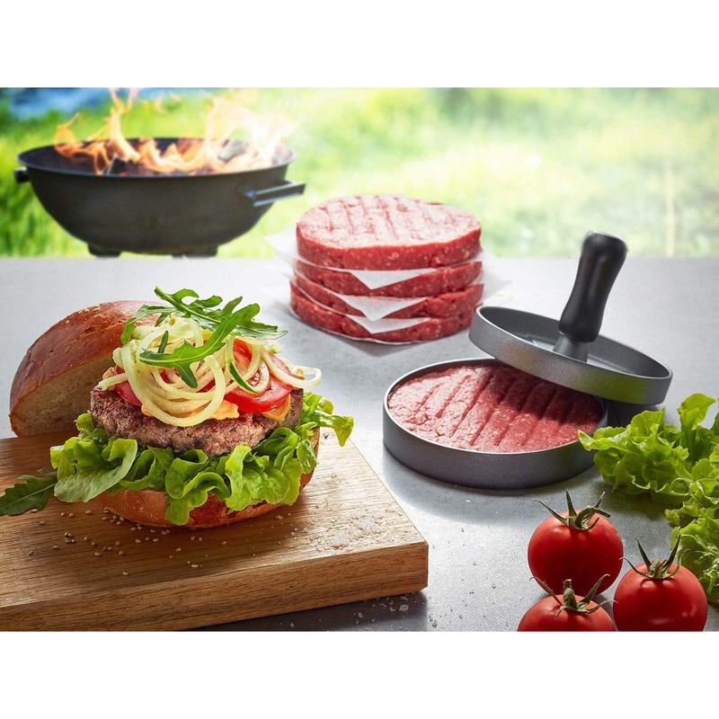 GEFU Hamburger Press BBQ Burger Press Coated Aluminium for 120-180