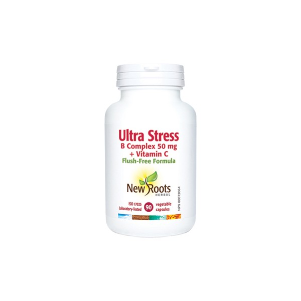 New Roots Ultra Stress B-Complex 50mg + Vitamin C - 90 V-Caps