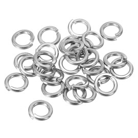 PATIKIL M8 Split Lock Washer, 25 Pack 8mm ID 12.8mm OD 304 Stainless Steel Spring Lock Washer Elastic Gasket for Screws Bolts, Silver Tone