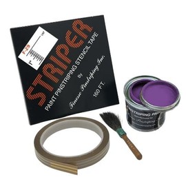 Finesse Pinstriping, Inc. Automotive Pinstriping KIT - Stencil/Brush/Paint - Pinstripe Your Car/Truck Results: 1/32 inch Stripe (Purple, 160 Foot roll)