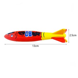 Carykon 8 Pcs Dive Toy Underwater Swimming Pool Toy Gliding Shark Throwing Torpedo（Rocket