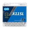 KMC X11SL Waxed 11 Speed Chain, Silver, 118 Link