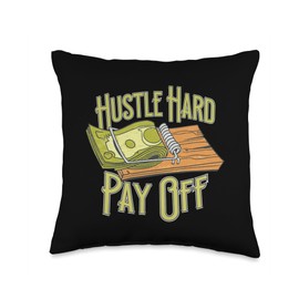Money Mouse Trap Throw Pillow