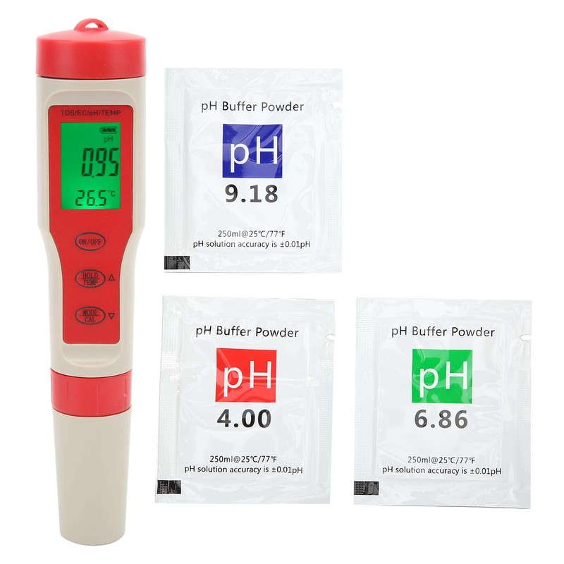 4 in 1 Water Quality Test Pen Portable PH/EC/TDS/Temperature Analyzer