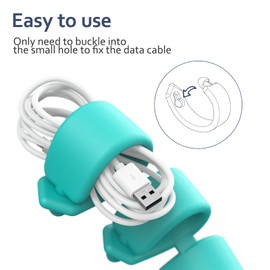 ELFRhino Cord Organizer 3 Pack Reusable Cable Straps, 3 in 1 Multipurpose Cable Protector for Earbuds Earphone Headphone Headset Wrap Winder Holder Keeper Manager Management (3L Black/Pink/Blue)