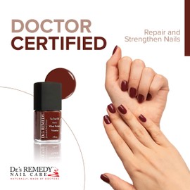Dr’s Remedy Enriched Nail Polish: Non Toxic, All Natural, and Organic - Doctor Formulated: Strengthens, Restores, Heals, and Protects '24-Free' - RELIABLE Rustic Red