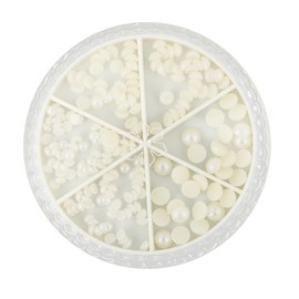 SAFIGLE Pearl Nail Art Charms for Creative Manicures Mixed Decorative Nail Supplies for Beginners and Professionals Fun Family Activity