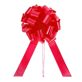 PATIKIL Big Car Pull Bow 25 Inch, Metallic Giant Bow Ribbon for Car Decoration Wedding Birthday Present Wrapping New Houses Decor, Red