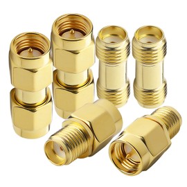 YILIANDUO 6 Type Set SMA Adapter Kit SMA Connector Male to Female Straight Gold-Plated Coax RF Adapter Connector kit