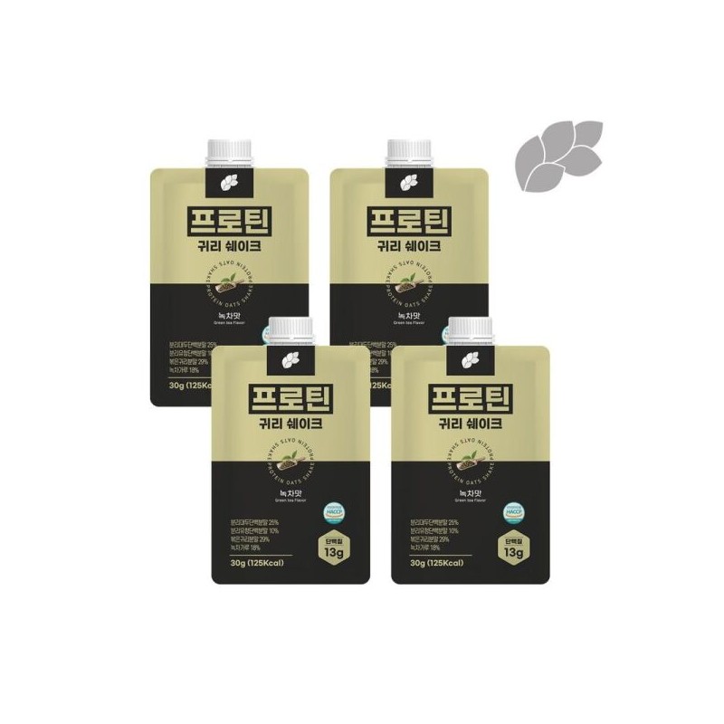 None and Bat With 프로틴 귀리쉐이크 녹차맛 30gX4봉 Protein Oatshake