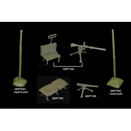 MARX WWII Battleground Playset accessories Radio Table  Cot Recoiless Rifle 54mm - GEP719B Radio Table