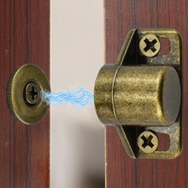 ZIUZI 5 Pack Magnetic Cabinet Door Catch with Magnets, Cabinet Latch Magnetic Closure Hardware for Kitchen Closet and Cupboard Door Closing, Bronze