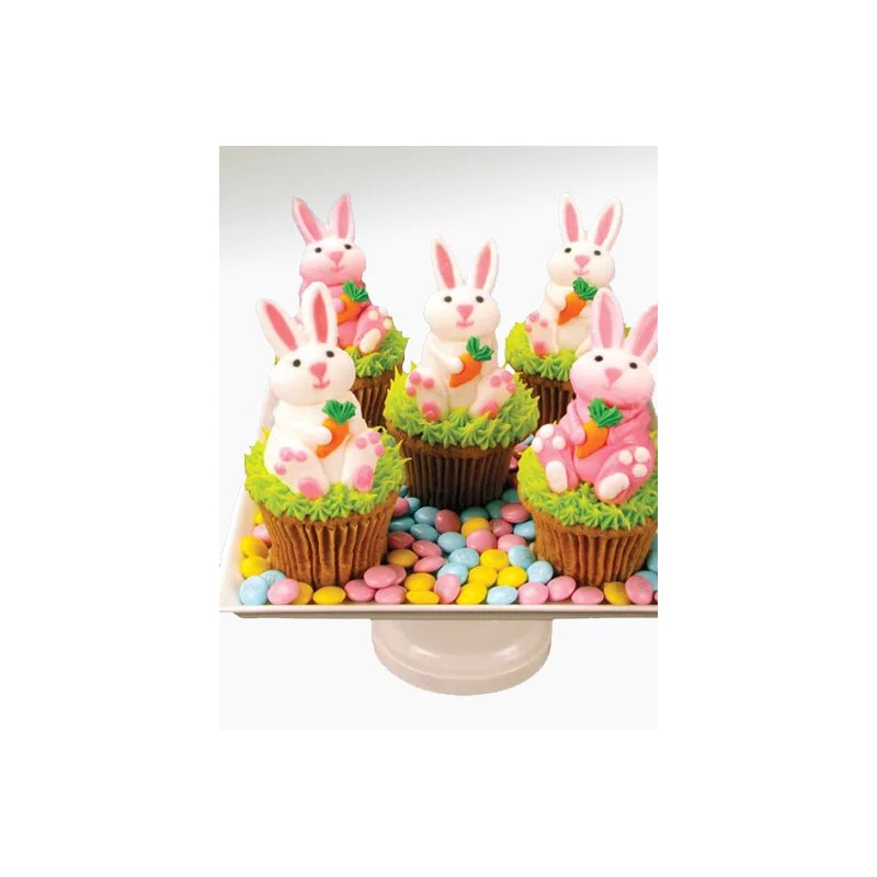 POSH BOXX Easter Sugar Top Decor - Bunny Rabbit Heads