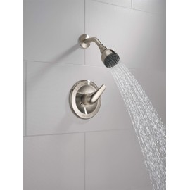 Peerless Single-Handle Shower Faucet Trim Kit with Single-Spray Touch-Clean Shower Head, Brushed Nickel PTT188743-BN (Valve Not Included)
