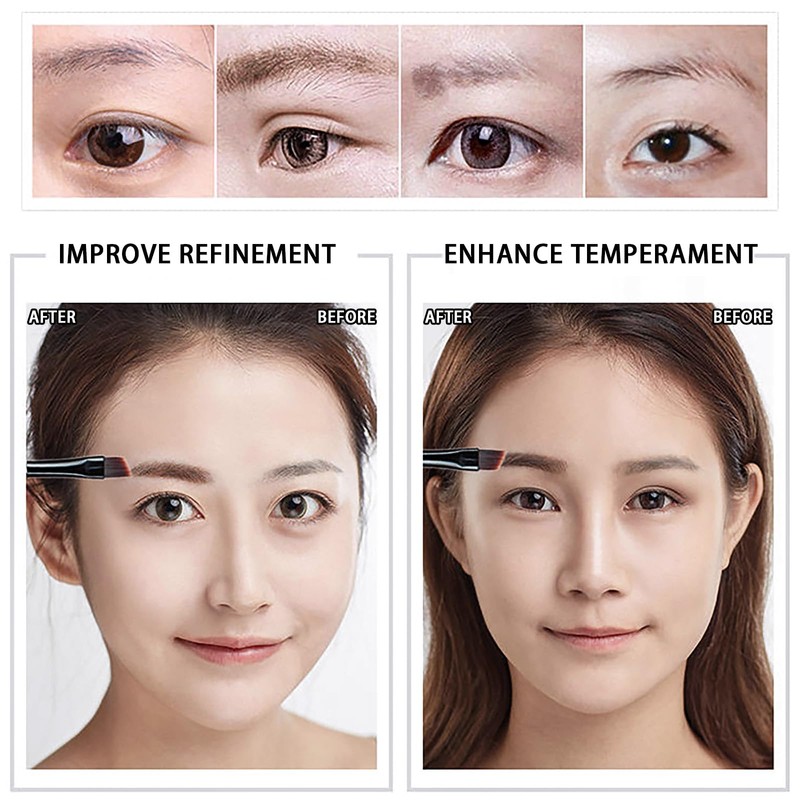 All-in-One Dark & Light Brown Eyebrow Powder Palette – Compact