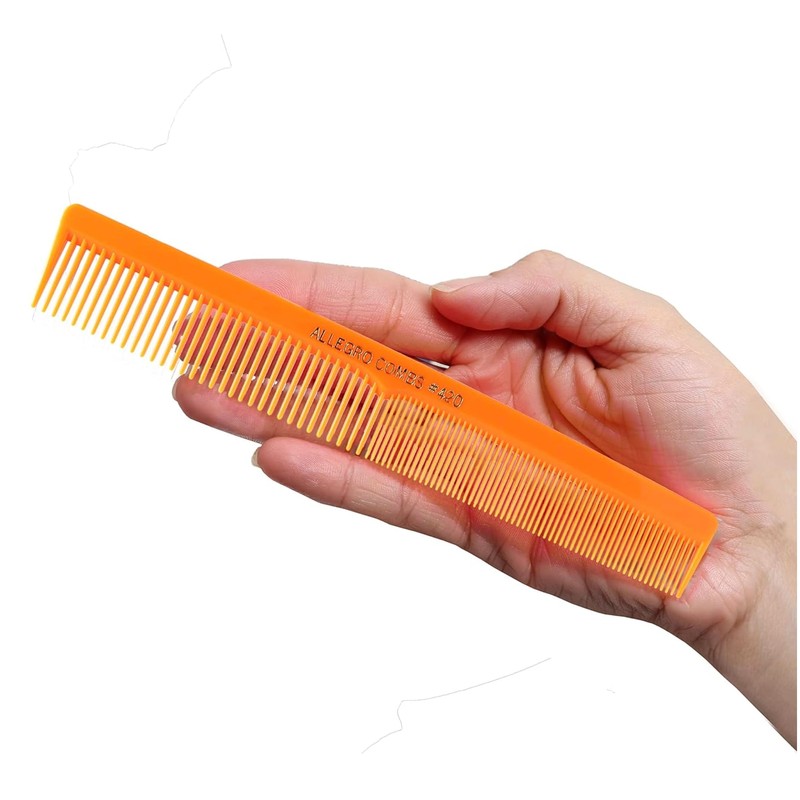Allegro Peines 420 para estilistas y barberos, 6 unidades (Naranja