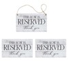 Pack of 3 Reserved Row Signs for Wedding Wooden Signs