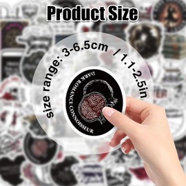 Huipalon 60 Pcs(4 Sheets) Dark Romance Stickers Goth Stickers Kindle Sticker Bookish Gothic Romance Sticker for Computer Phone Water Bottle Skateboards (Unseparated)