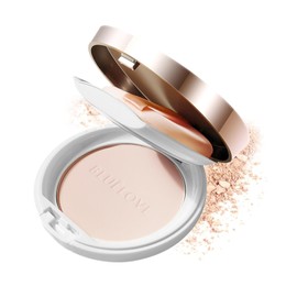 BLUE LOVE Face Finishing Pressed Powder, Lightweight Matte Setting Powder Foundation Compact, Shine & Oil Free Face Sets Makeup, Longwear Medium- Full Coverage with Flawless Finish (Ivory)