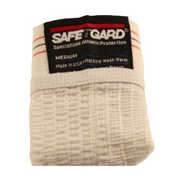 SafeTGard Adult Medium Athletic Supporter for Use with Hard Cup (White)