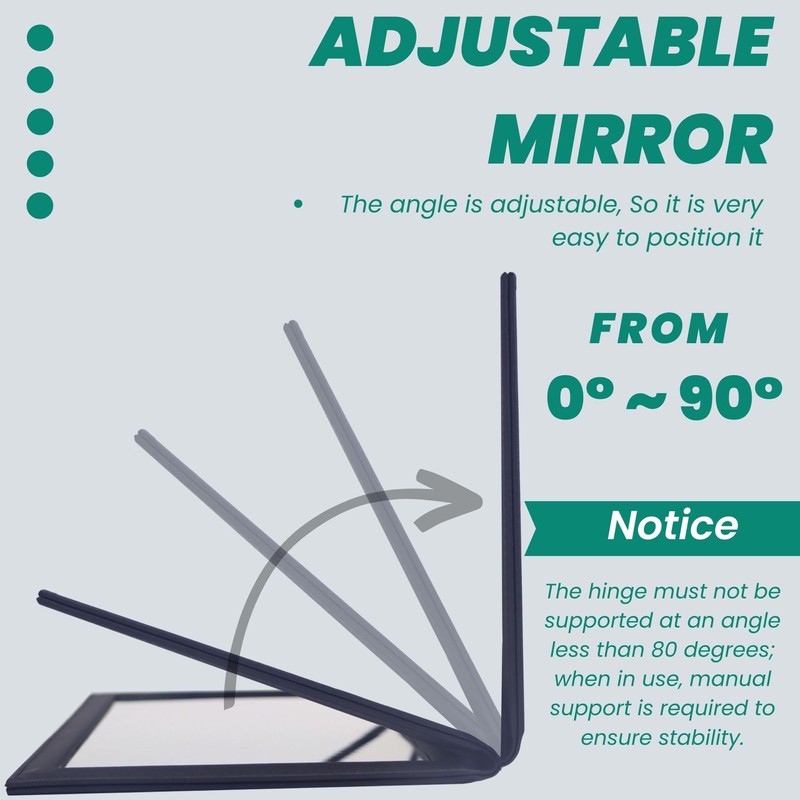 QEAHZ Adjustable Vitrectomy Mirror - Large Size, Face Down Mirror,