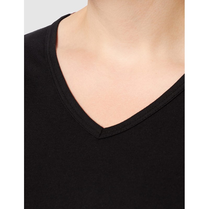 TRIGEMA V-Neck Shirt Organic Cotton S, black-C2C