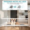 Metal Dog Gate for Small Dogs, 17"- 44" Adjustable Extra