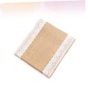 LABRIMP Lace Jute Table Cover Wedding Decor Party Tablecloth for