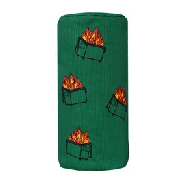 Driver Headcover - Barrel Style Driver Head Cover, Golf Club Covers - Funny Golf Gift & Unique Golf Accessories for Men and Women Golfers (Dumpster FIRE)