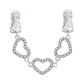 Rhinestone Heart Sweater Cardigan Clip Scarf Shawl Brooches Clip Cloak Cape Clasp Dresses Cinch Clip Collar Pin-color 1