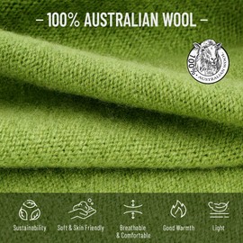 HAMUNI Wool Slouchy Beanie for Women,Soft Warm Beanies Hats- Lightweight & Breathable Skull Beanies Cap for Spring,Fall, Winter Green