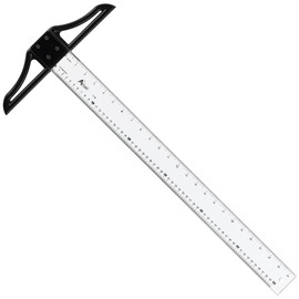 Acurit Detachable T-Square 24" with Clear Acrylic Blade, Precise 90° Angle, Dual Inking Edges, Inch/Centimeter Markings, Beveled Edges, T Square Ruler with Protective Cloth Carrying Case