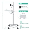 viozon Mobile Desk,Mobile Workstation,Mulitiuse Rolling Laptop Floor Stand,34"-48.6" Height Adjustable,Compatible