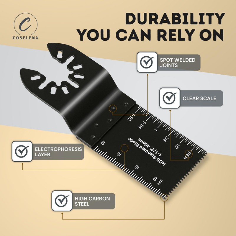 Coselena 22-Piece Multi Tool Blades Set – Heavy-Duty Oscillating Saw
