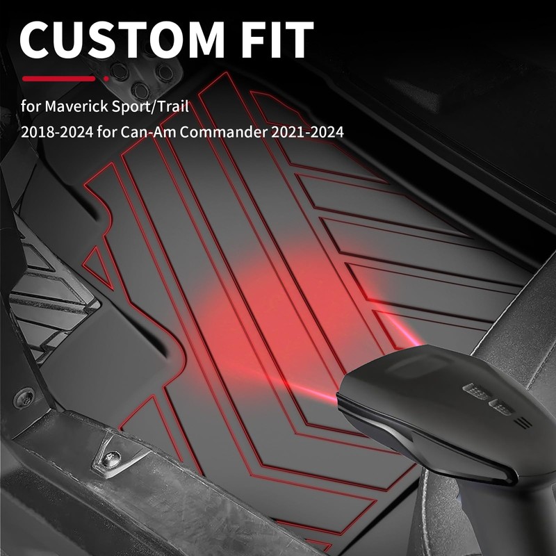 Floor Mats for 2021-2025 Can-Am Commander 2018-2025 Can-Am Maverick Sport