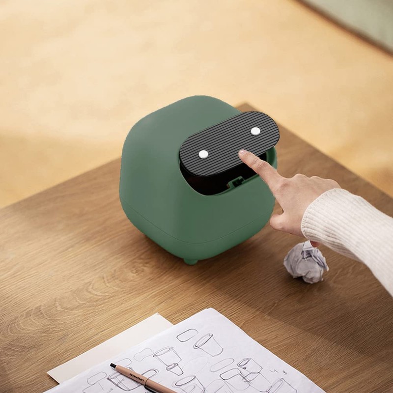 AIWE7D Small Desktop Trash Can with Lid for Desk Trash