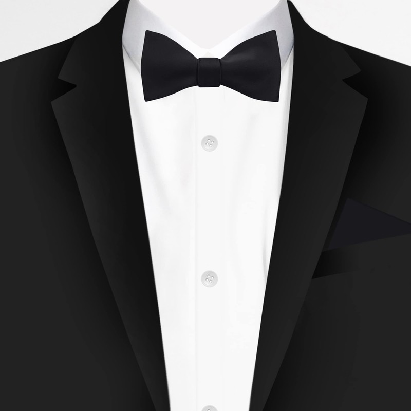 Jacob Alexander Men's Self Tie Freestyle Solid Color Bowtie -